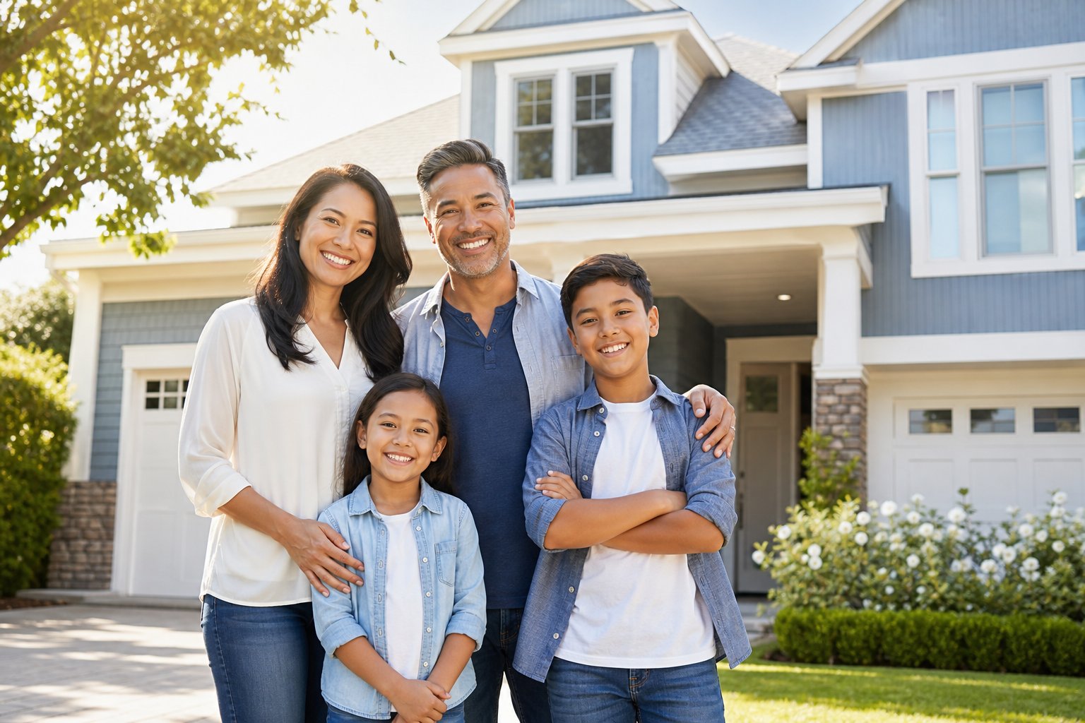 Happy family protected by Insurance Planet Network